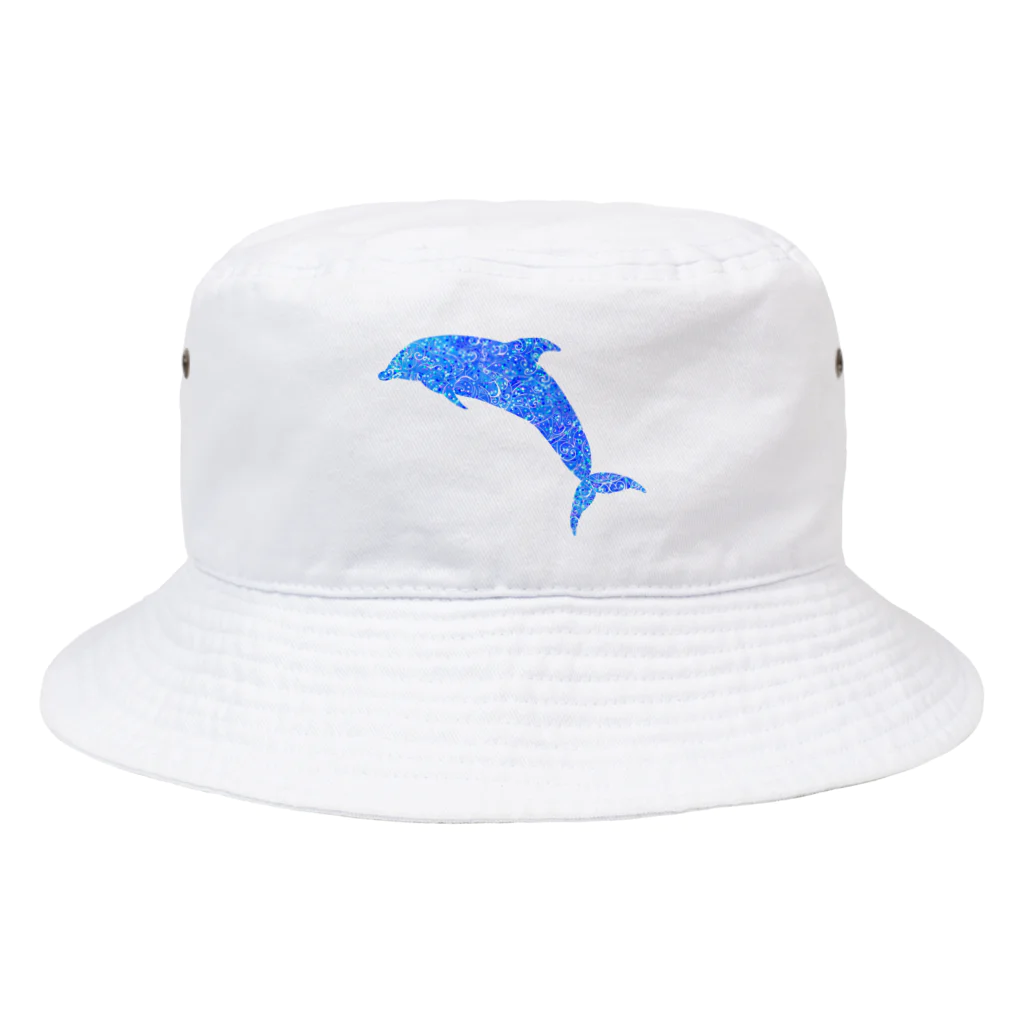 ラルゴのTribal Dolphin (青) Bucket Hat