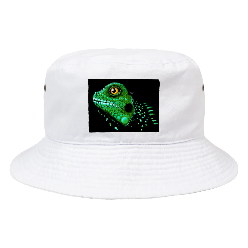 ただの爬虫類好きのグリーンイグアナ Bucket Hat