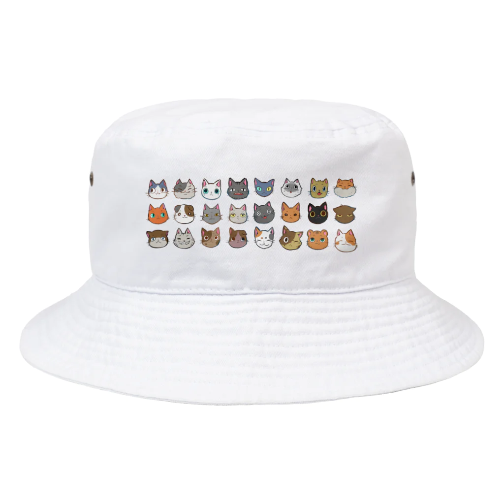 RIN-SHOPの猫々の顔をそろえて2 Bucket Hat