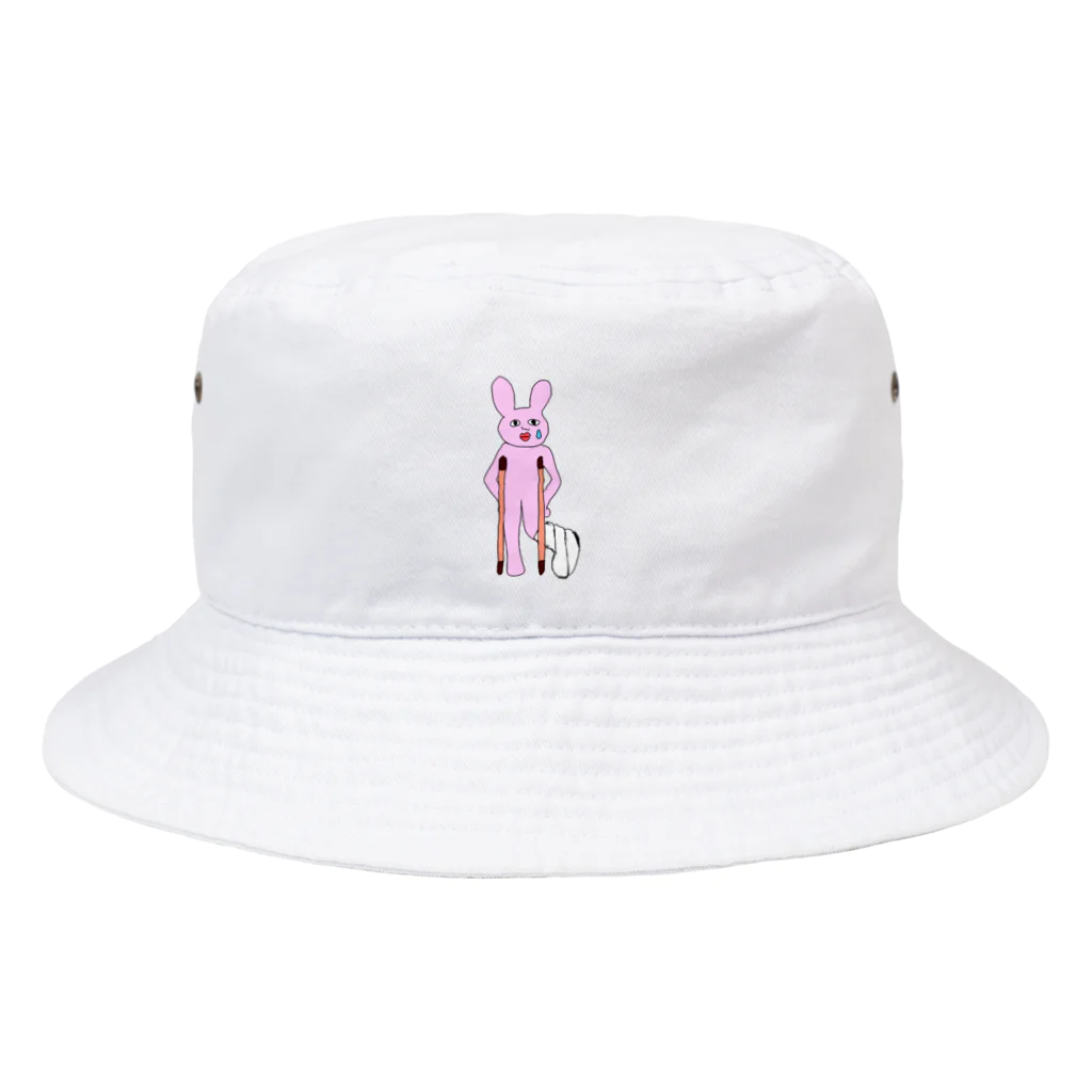 うん子の骨折してしまったうさぎ Bucket Hat