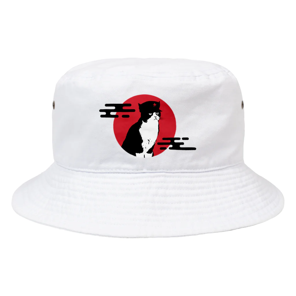 中華呪術堂（チャイナマジックホール）の【前プリント】人民帽猫 Bucket Hat