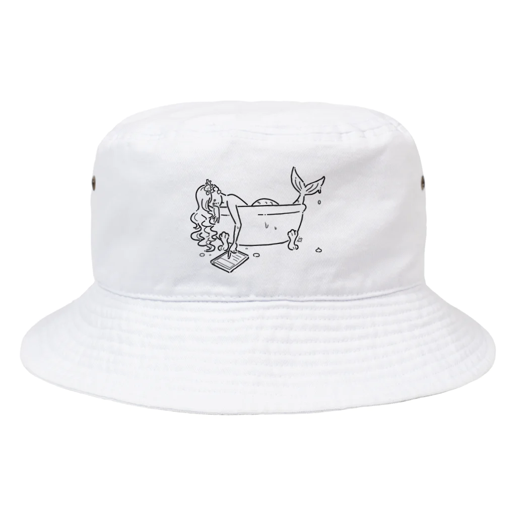 サトウノリコ*の浴室でタブレットを使う人魚【くろ】 Bucket Hat