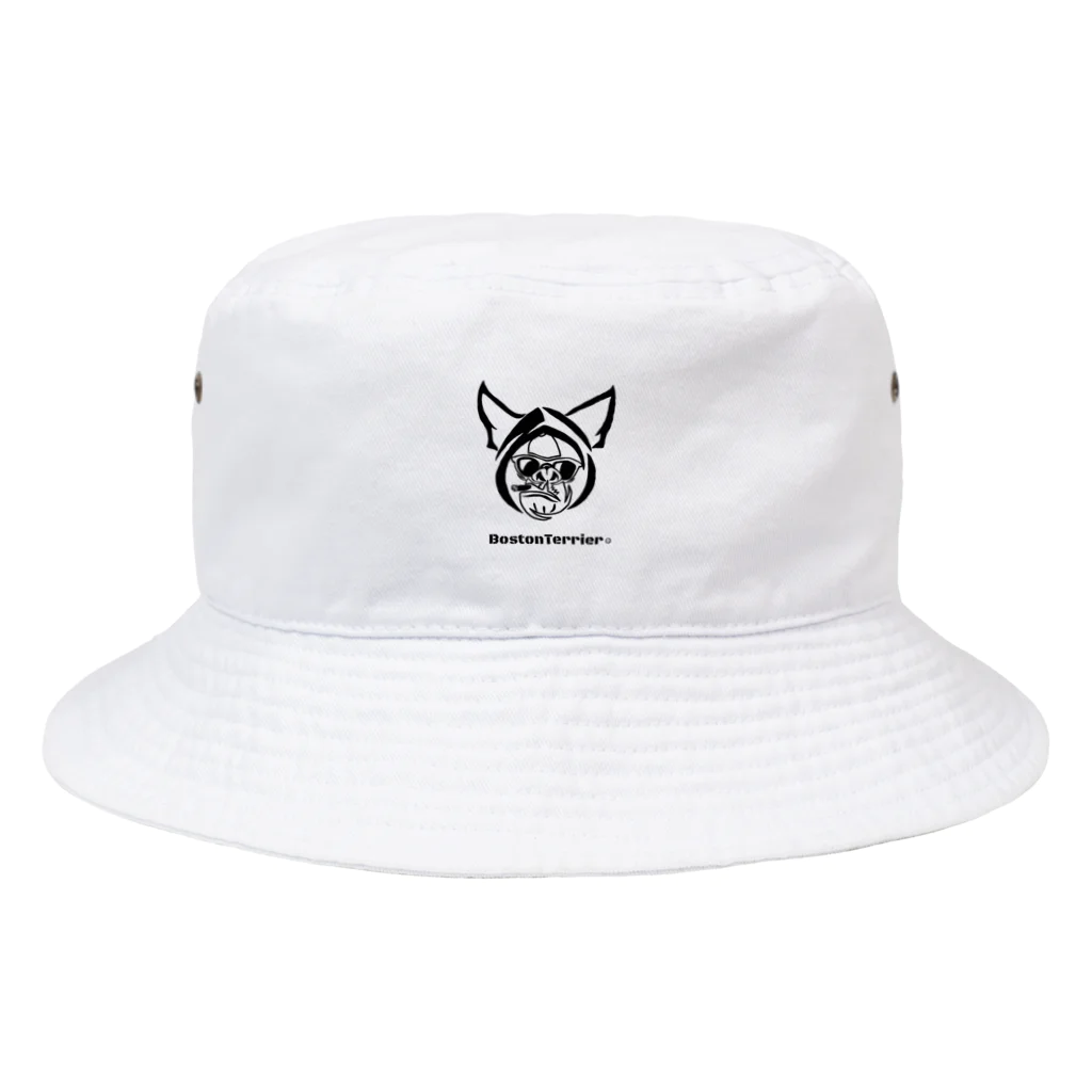 T.Borston69のBorston Terrier~Cool White~ バケットハット