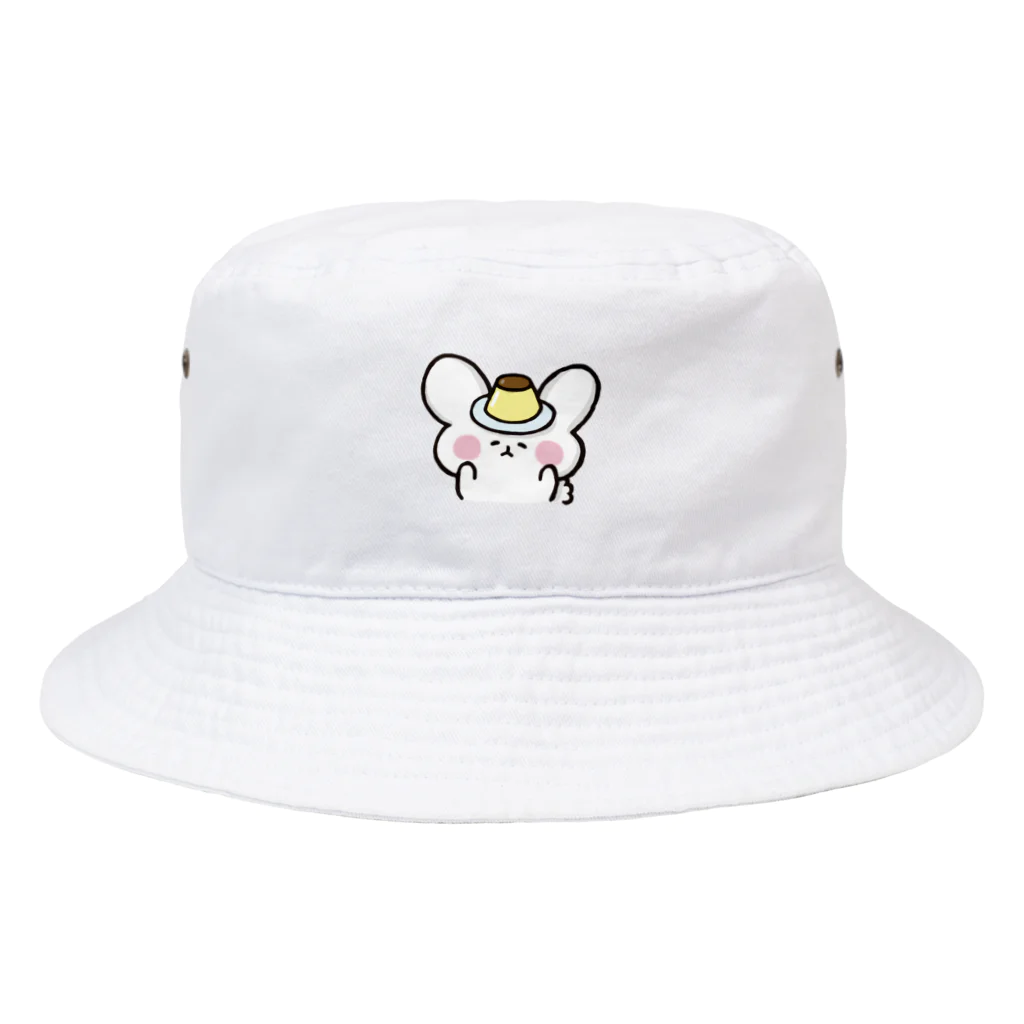 残業うさぎ🐰🌸の残業うさぎの「ご褒美ぷりん」 Bucket Hat