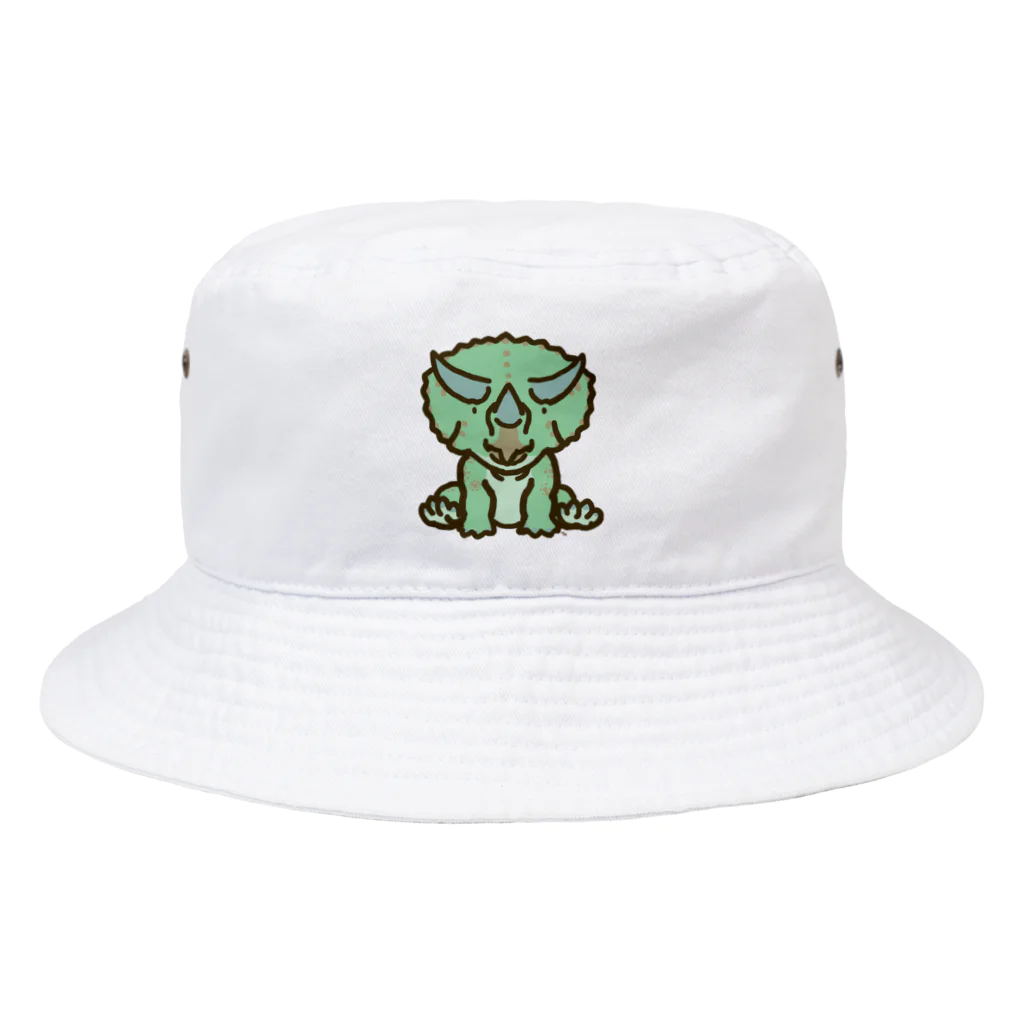 segasworksのトリケラちゃん（お座り正面） Bucket Hat