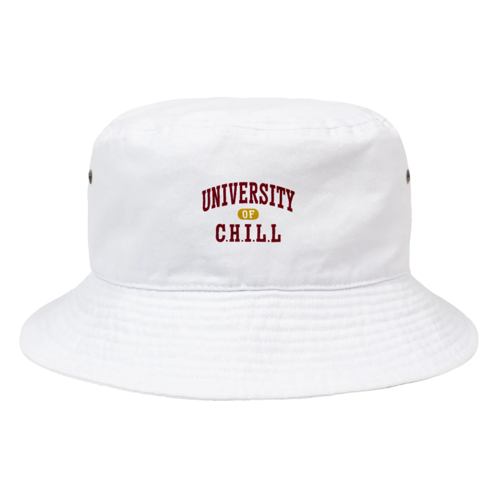 グラフィンのチル大学 エンジ文字 Bucket Hat