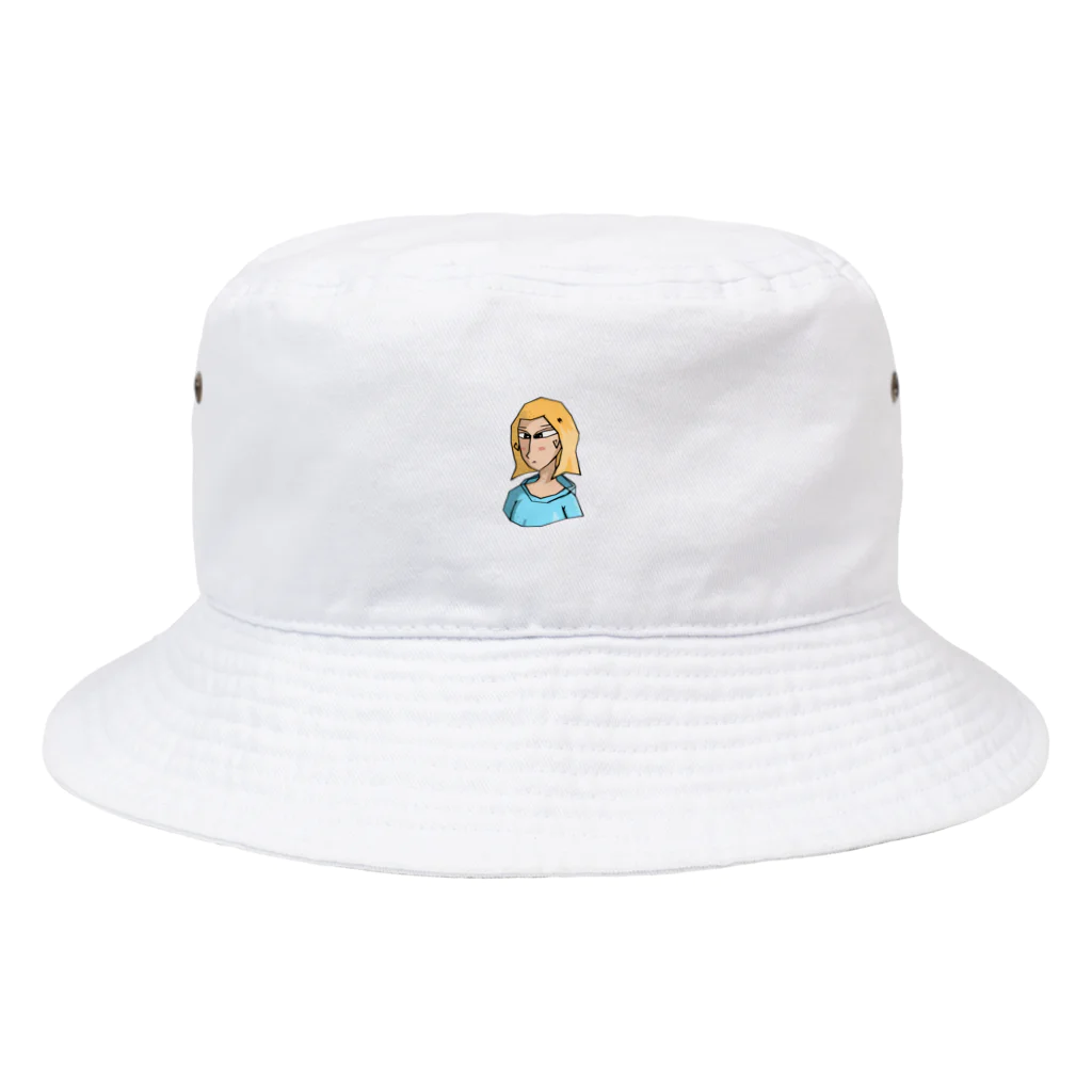 えりすん(Erisun)のLady in a Blue Hoodie Bucket Hat