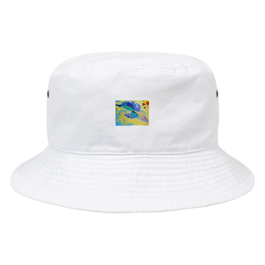 アート工房　甘月蝕(kanngesshoku)『TAaKA』のストアのMary's  tweets『ワーイ、海水浴って最高!!』 Bucket Hat