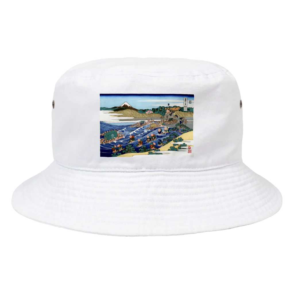 寿めでたや(ukiyoe)の葛飾北斎_冨嶽三十六景　東海道金谷ノ不二 Bucket Hat