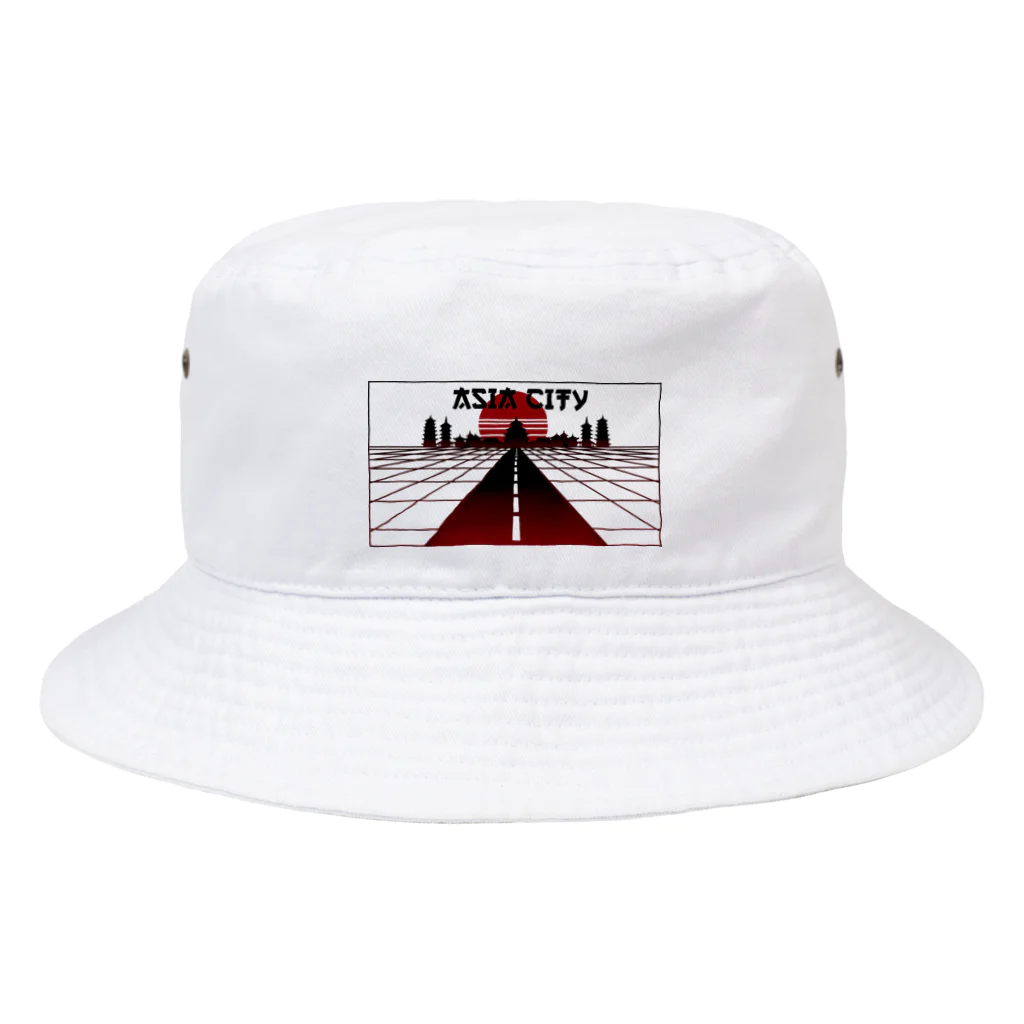 中華呪術堂（チャイナマジックホール）の vaporwave asiacity  Bucket Hat