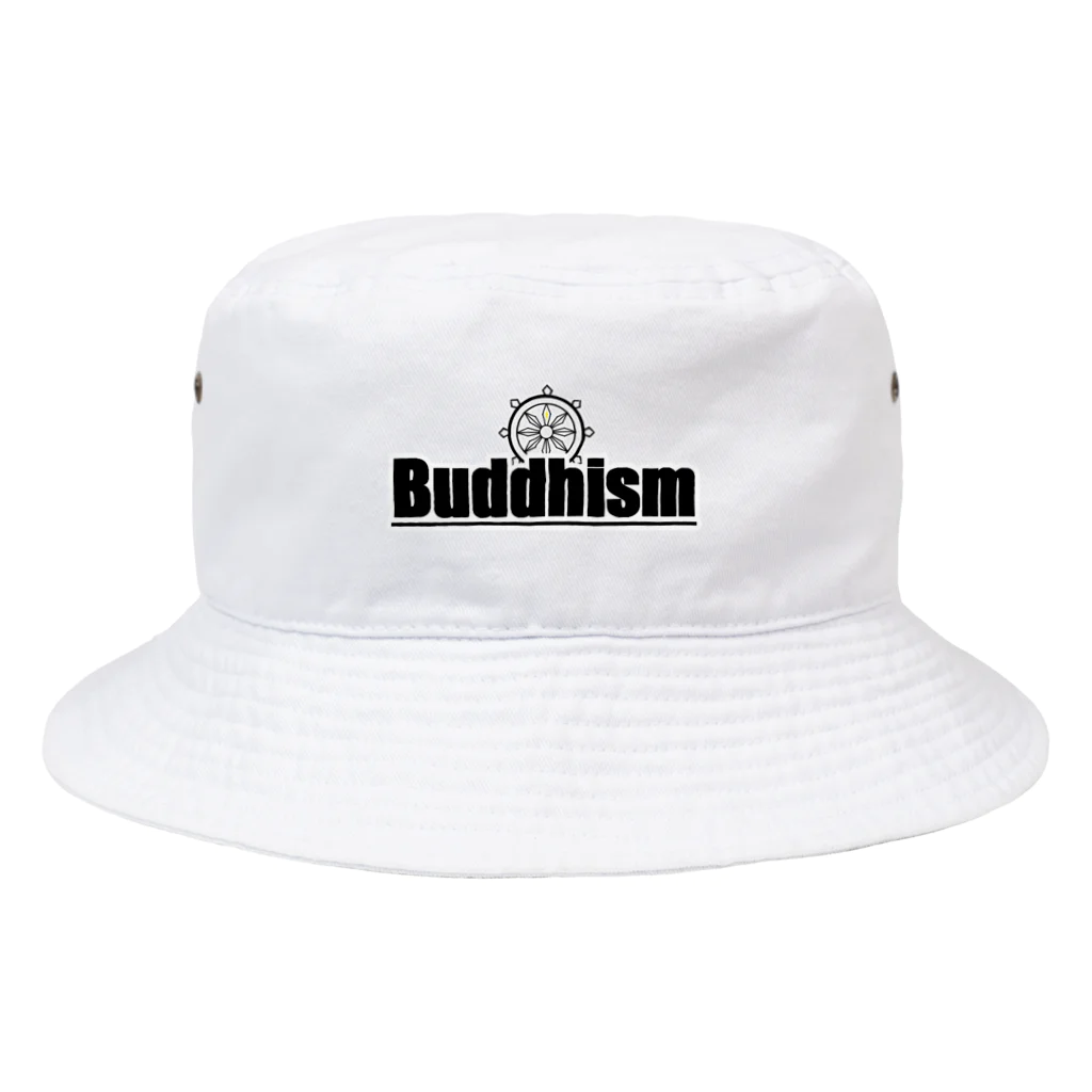Buddhismの【ロゴ】Buddhism(ブディズム）シリーズ Bucket Hat