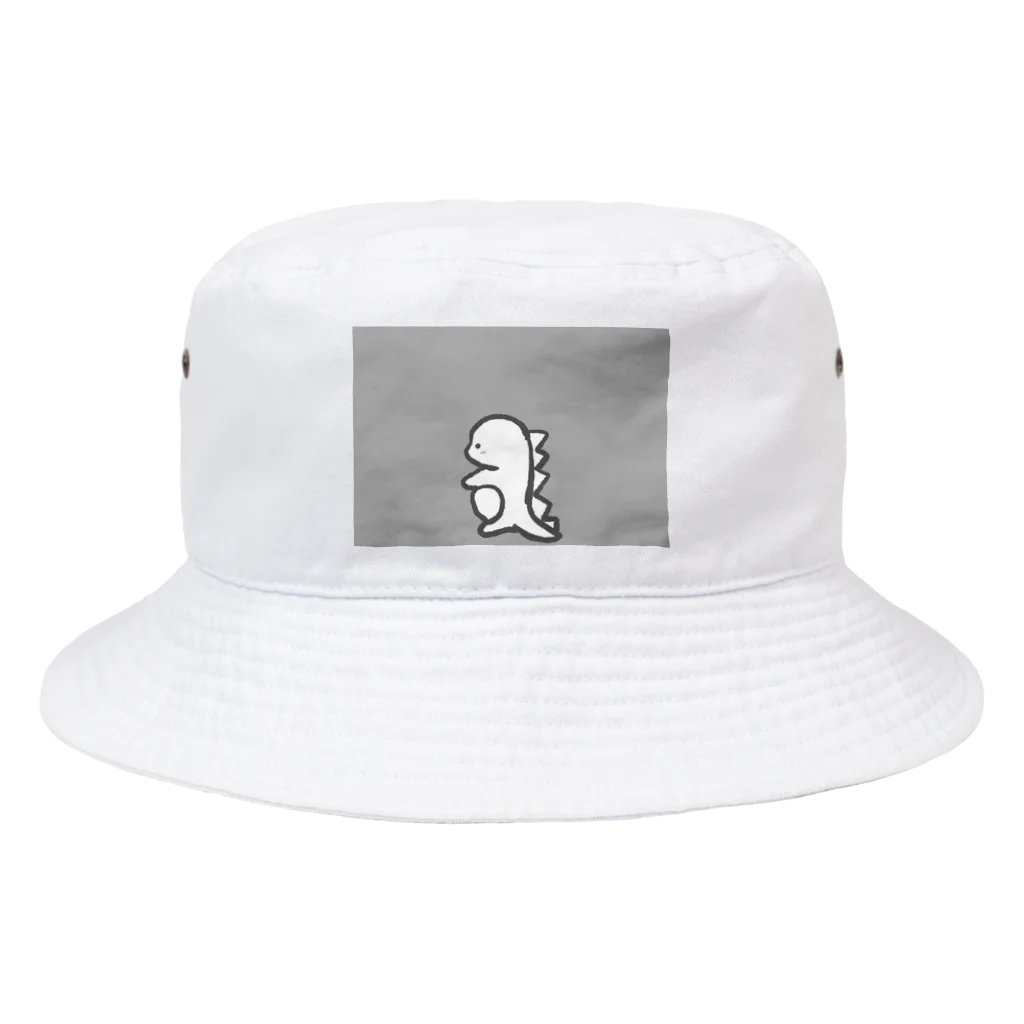 soyo11のゆるかわ恐竜 グレー Bucket Hat