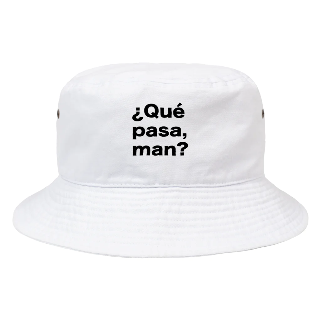 TシャツジャパンSUZURI店🇯🇵の¿Qué pasa,man?（ケパサメン）黒文字 Bucket Hat