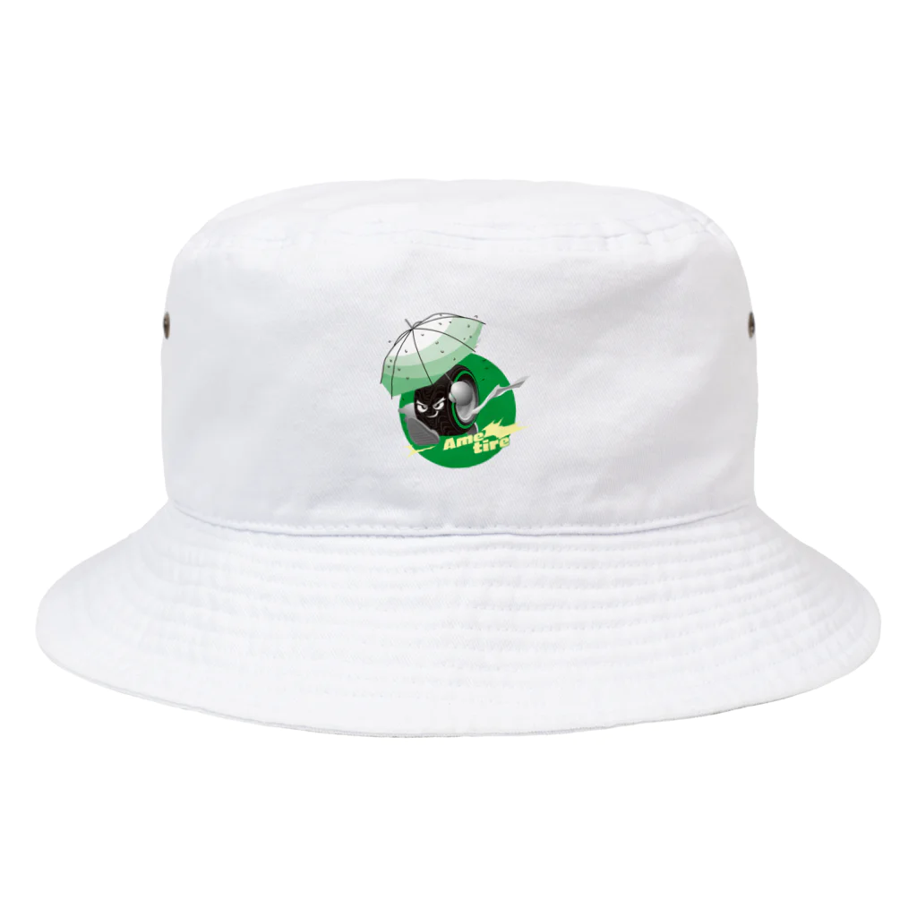 d360の何でも屋の雨タイヤくん Bucket Hat