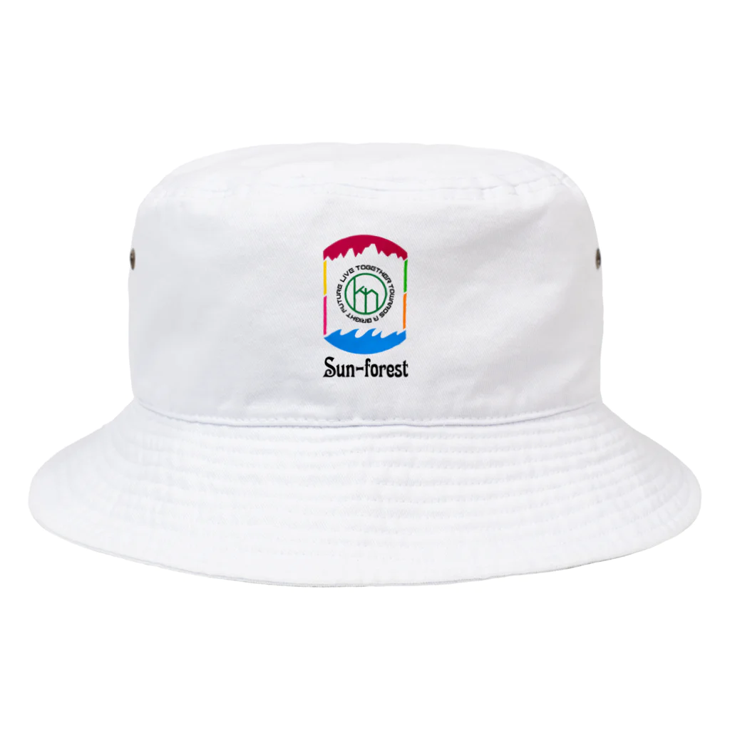 label greenの虹色sun-forest Bucket Hat