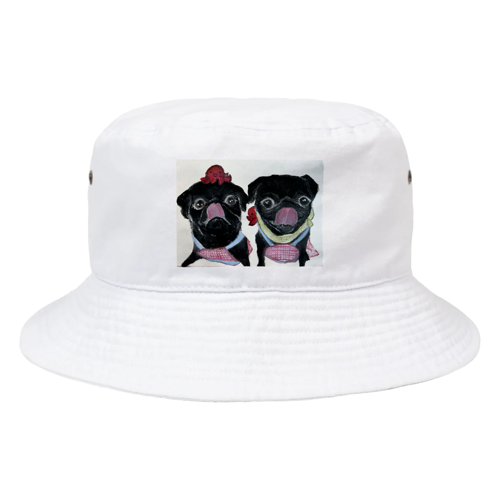 M_pugのくろぱぐ❤️ふたご Bucket Hat