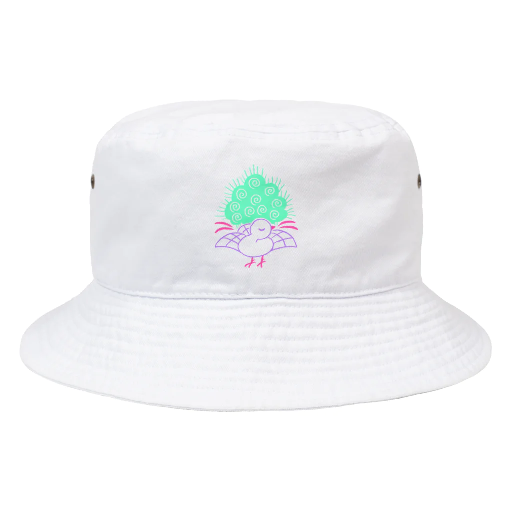 麻雀グッズ🀄️-kawaii mahjong-の麻雀🀄️一索(イーソー) Bucket Hat