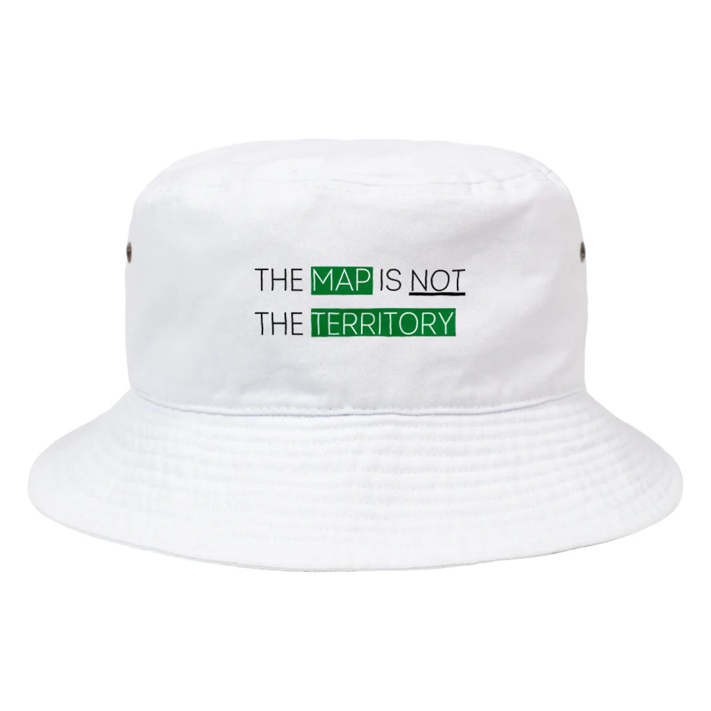There will be answers.（つんパンダ）オンラインショップのTHE MAP IS NOT THE TERRITORY Bucket Hat