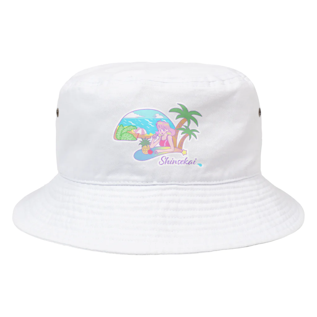 新♡世界の新世界の夏　昭和コミック風デザイン Bucket Hat