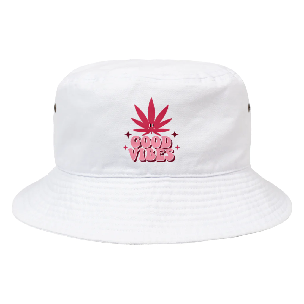 420 MUSIC FACTORYのGOOD VIVES グッドバイブス 大麻 マリファナ カナビス ヘンプ ガンジャ Bucket Hat