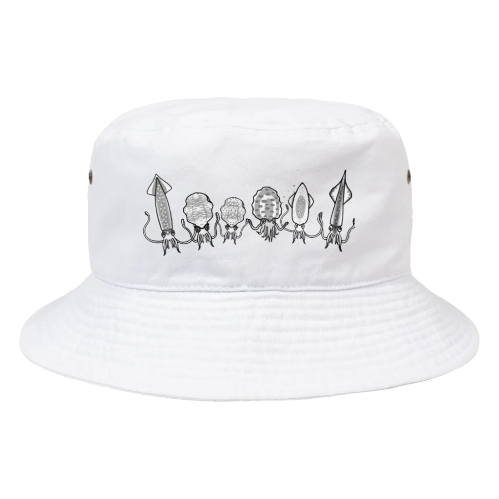 釣れ過ぎぐらいが丁度いい公式のツリニイキタイVer.TeamSquidSquadオールスターズ（文字なし） Bucket Hat