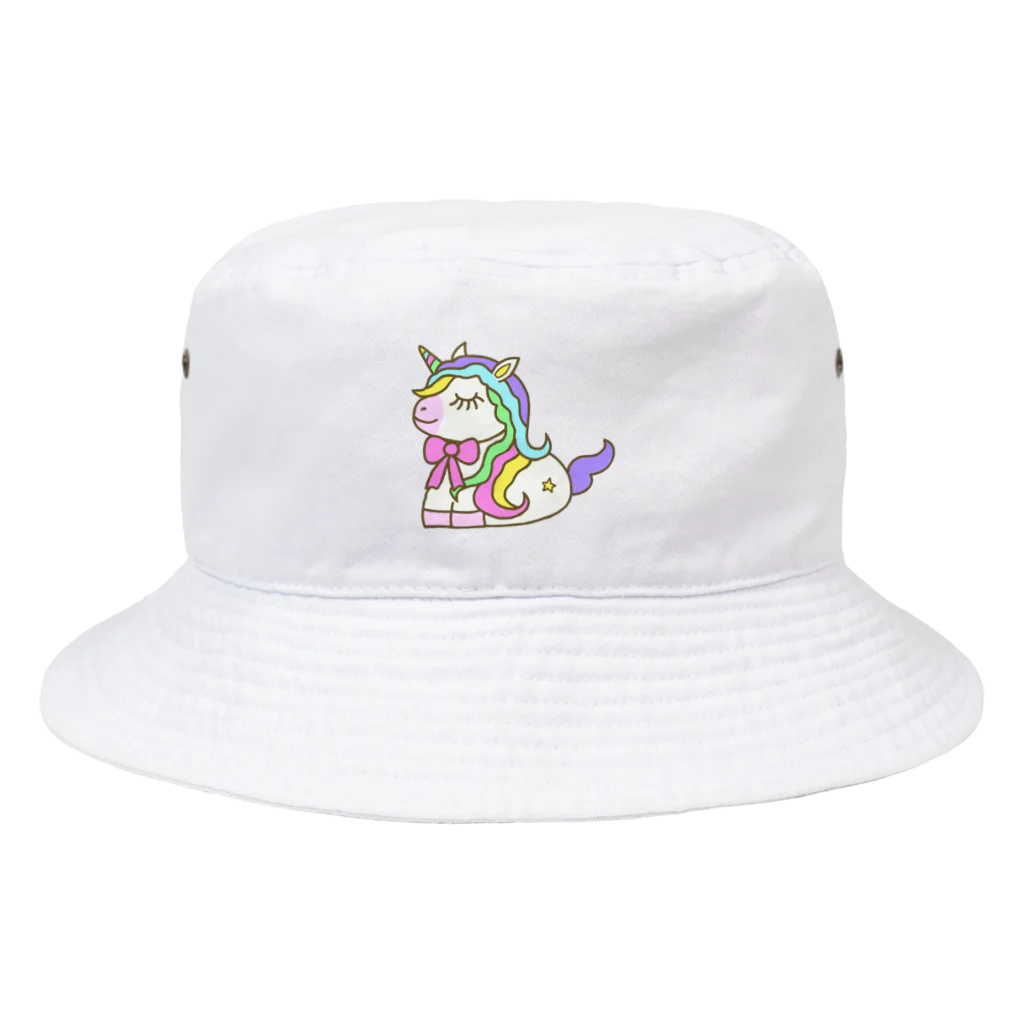 モリチエコのおすわりユニコーン Bucket Hat