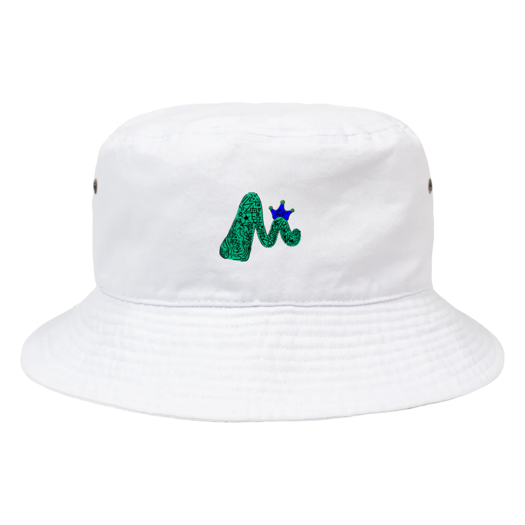 MQrM👑(もきゅれむ)の帽子・クッション ❛M❜ special design〜ターコイズ〜 Bucket Hat