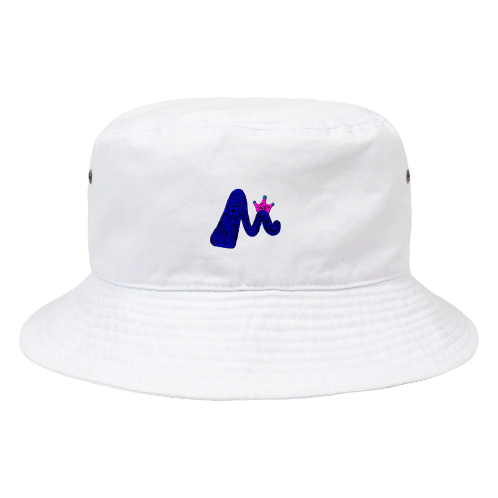 MQrM👑(もきゅれむ)の帽子・クッション ❛M❜ special design〜ブルー〜 Bucket Hat