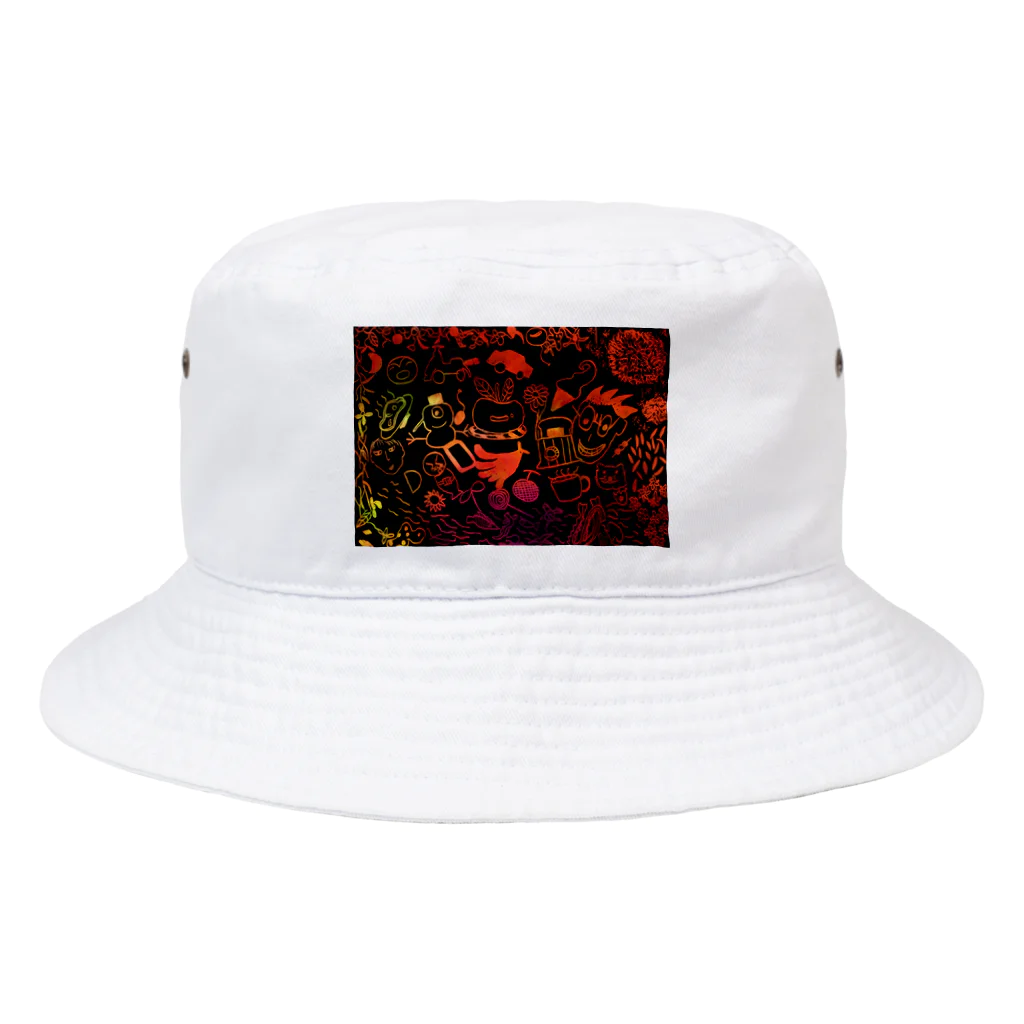 tanu-タヌ-のI love  collection  Bucket Hat