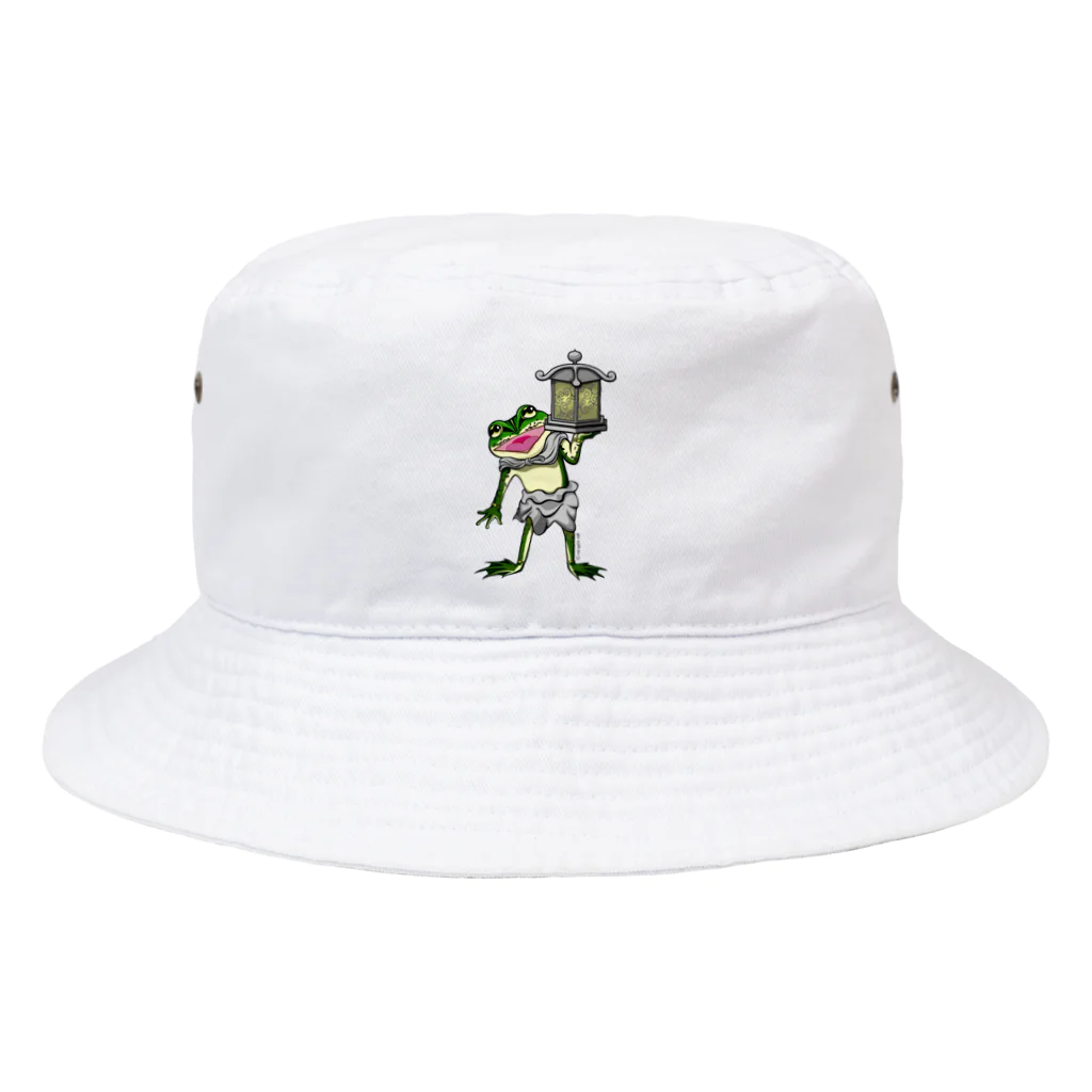 もむのふの爬虫類グッズやさんの天燈鬼トノサマガエルちゃん Bucket Hat