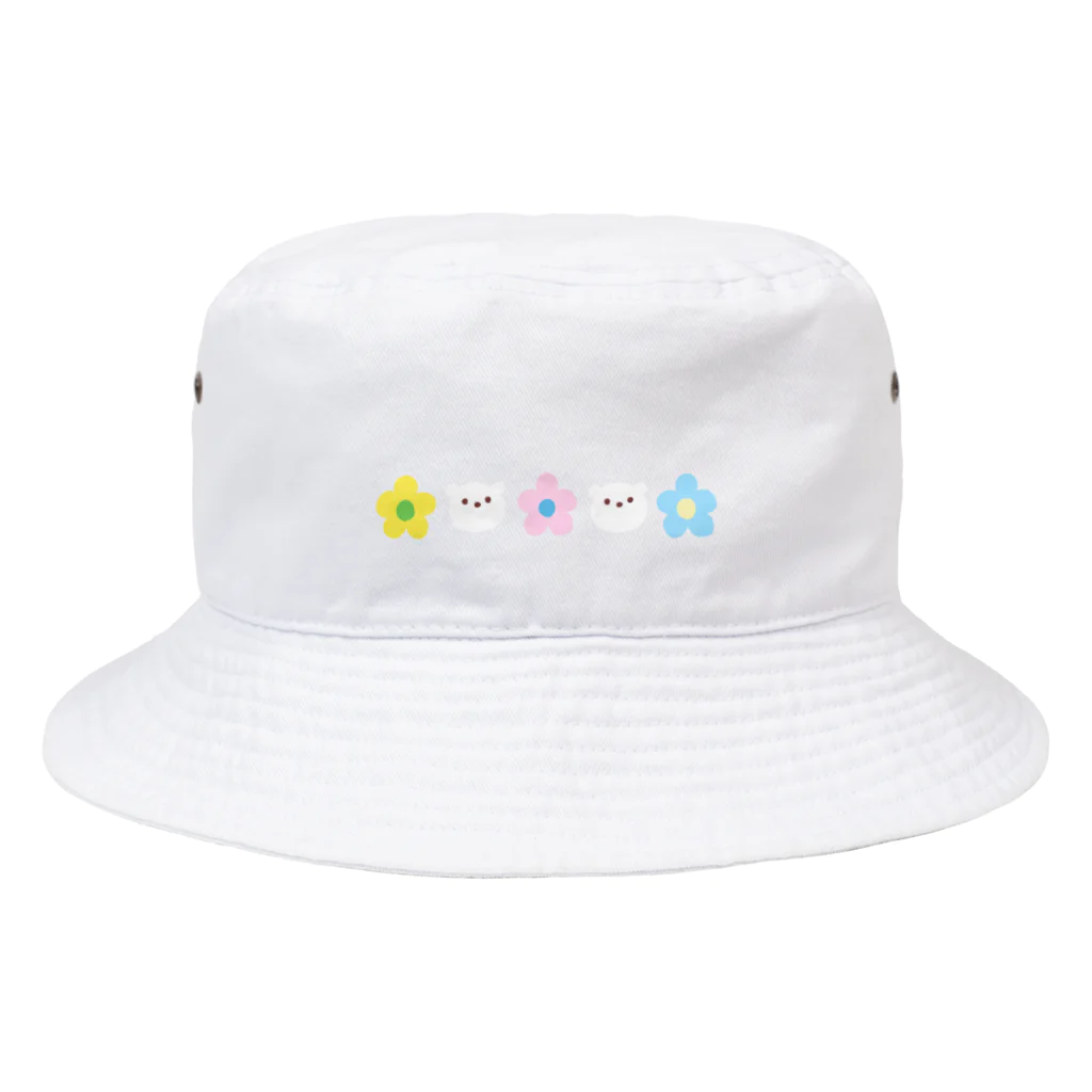 AY_selectの白くまとお花 Bucket Hat