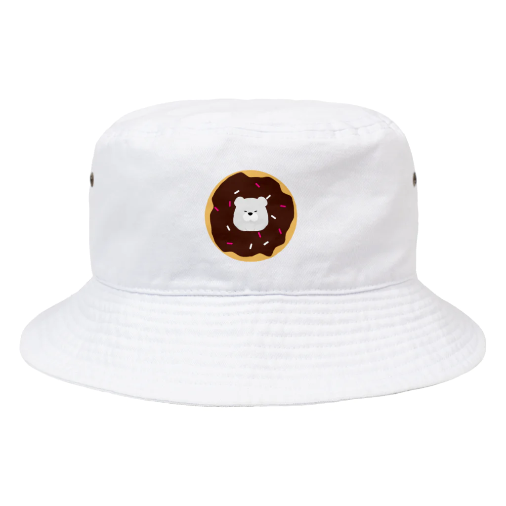 パンニマルのドーナツに囚われたシロクマ チョコVer. Bucket Hat