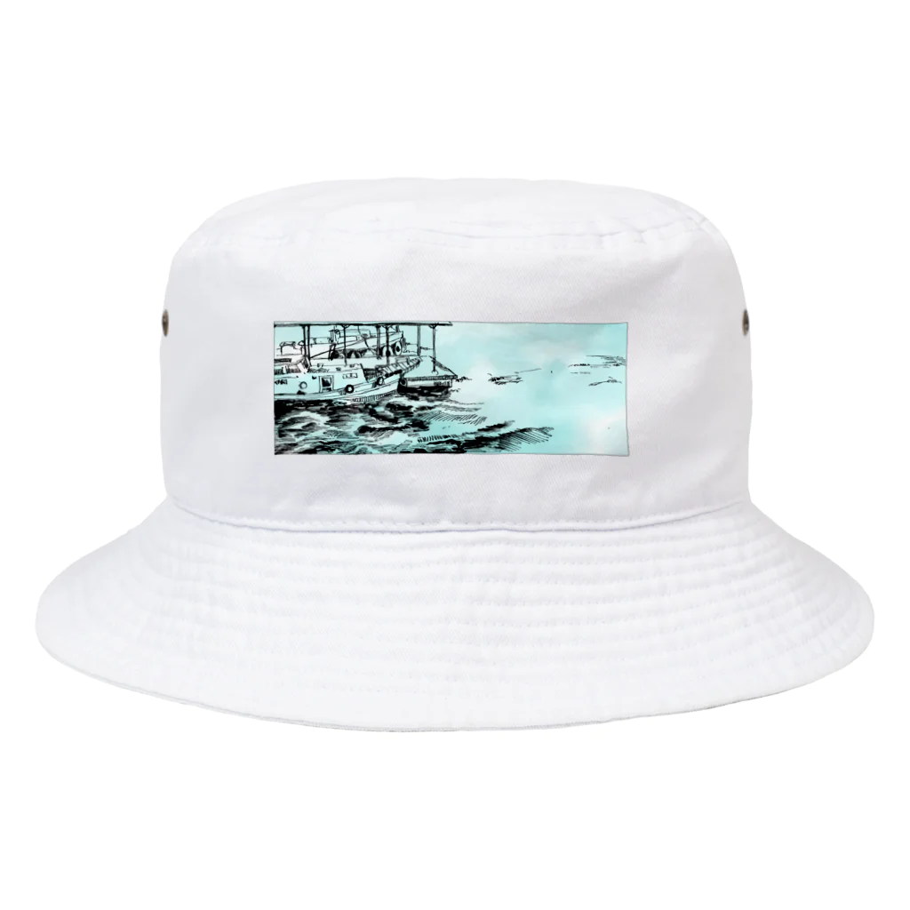 トモヅカ の海と船 ドローイング Bucket Hat