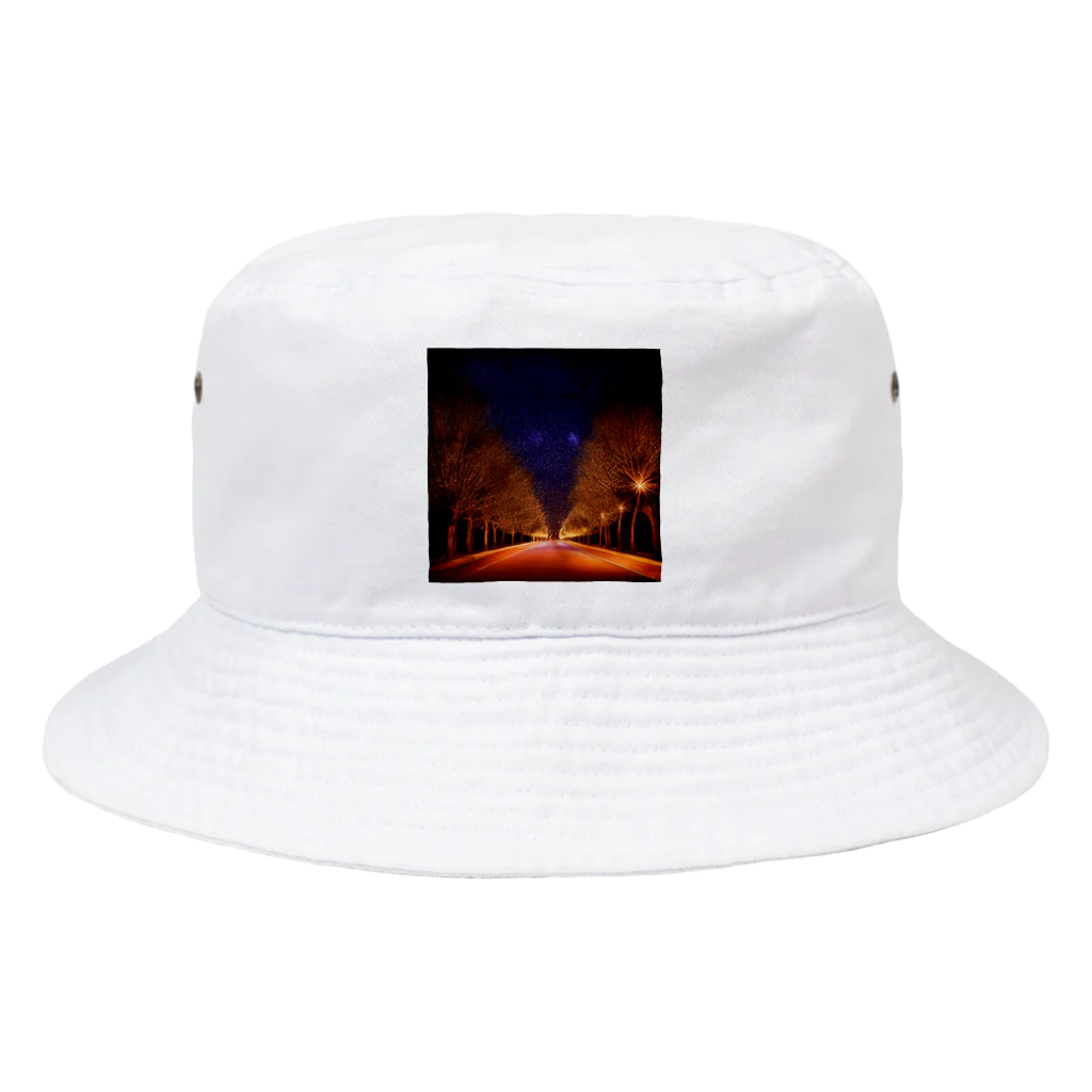 ミラくまのイルミネーションの並木道 Bucket Hat