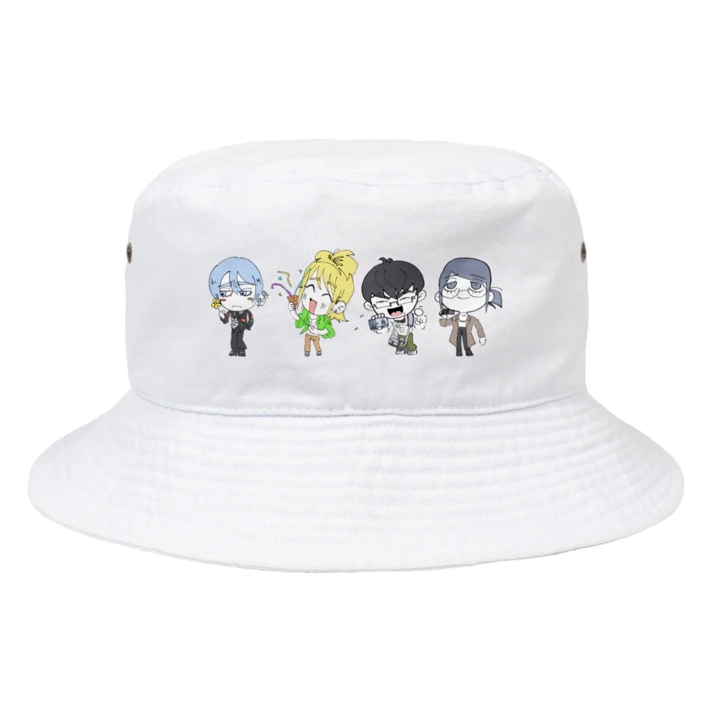 joseff_densanの陰キャラブコメ　SDキャラ集合絵 Bucket Hat