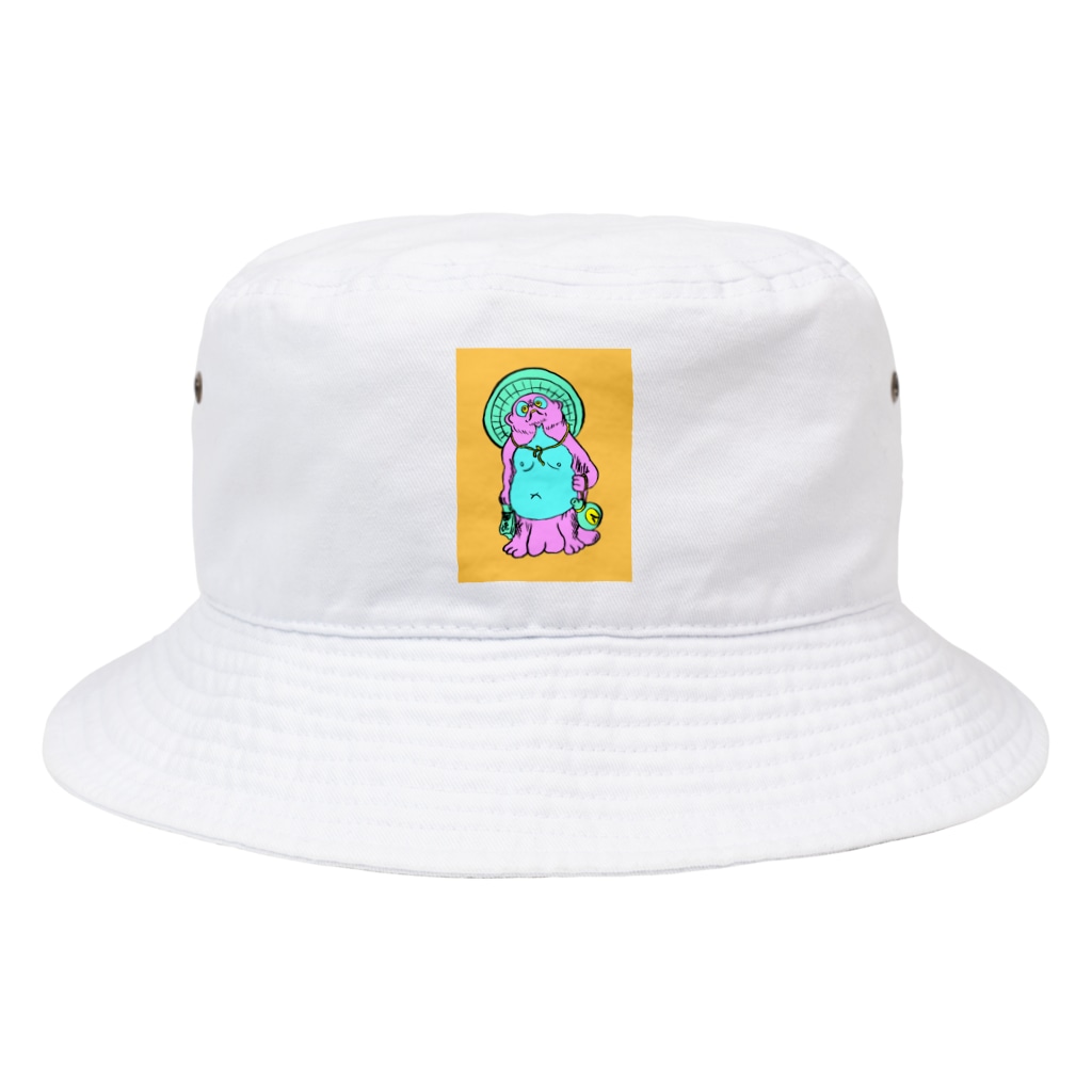 江戸川散歩のネオポップたぬき Bucket Hat