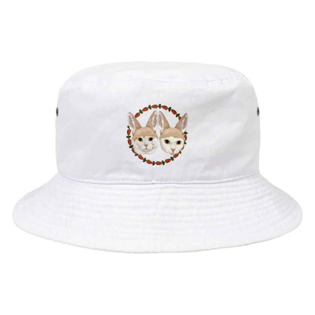 みきぞーん｜保護猫 ミッキー画伯と肉球とおともだちのrin tama usagi Bucket Hat