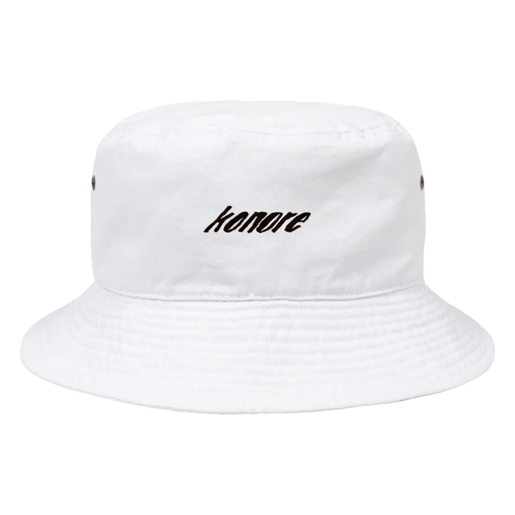 konore OFFICIAL MERCH STOREのkonore LOGO BLACK  バケットハット