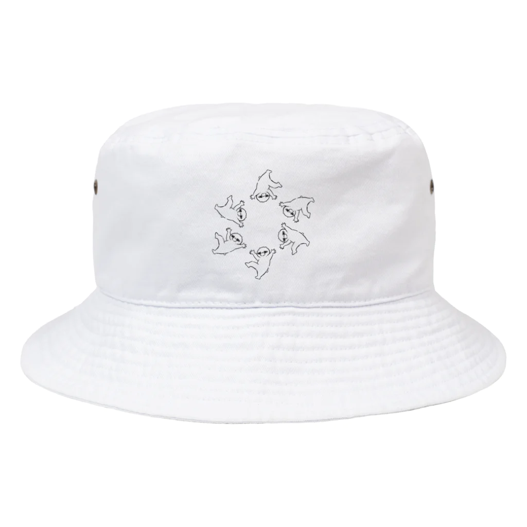 ゆるもあゝるのわいくまサークル　黒 Bucket Hat