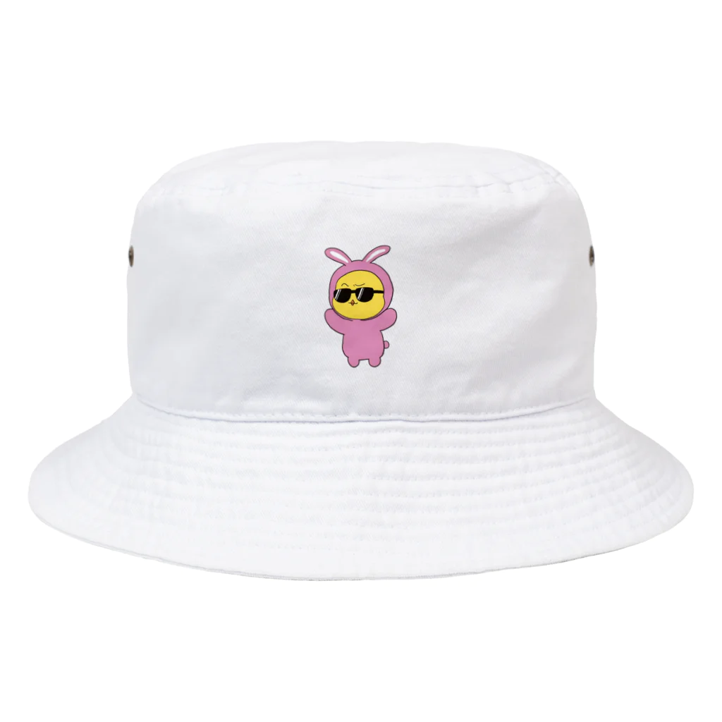 ぴよぴよのお店のブラックビヨビヨうさぎちゃん Bucket Hat