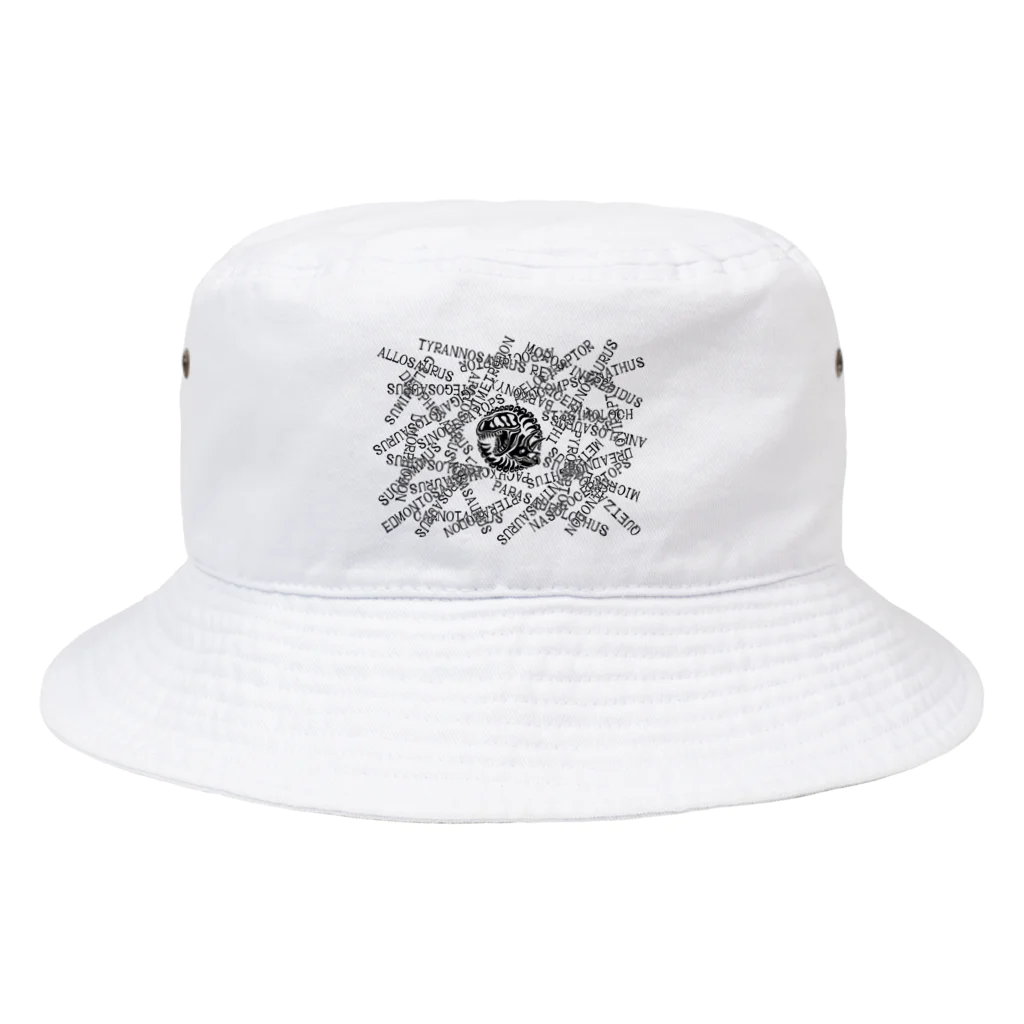 Rook'sVisionのNAMES 恐竜JW[黒] Bucket Hat