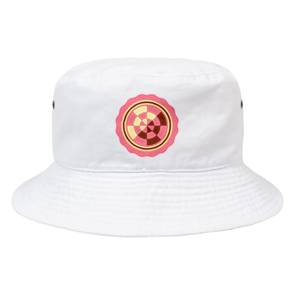 ハナドリカ SUZURI店の花の形の板チョコ(苺) Bucket Hat