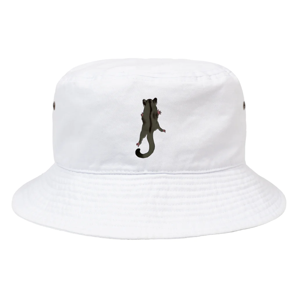 モモンガのしっぽのSugar glider is climbing! Bucket Hat