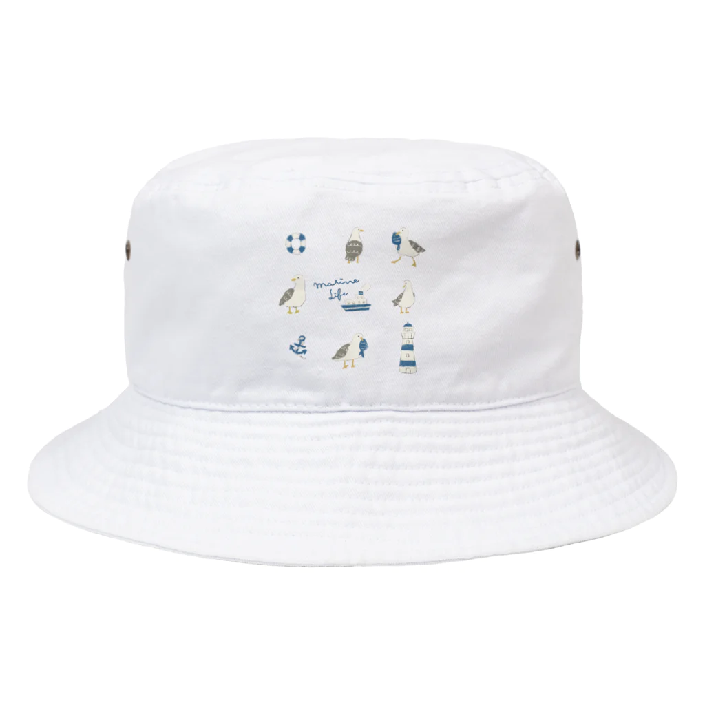 kiki25のカモメたちとマリンライフ Bucket Hat