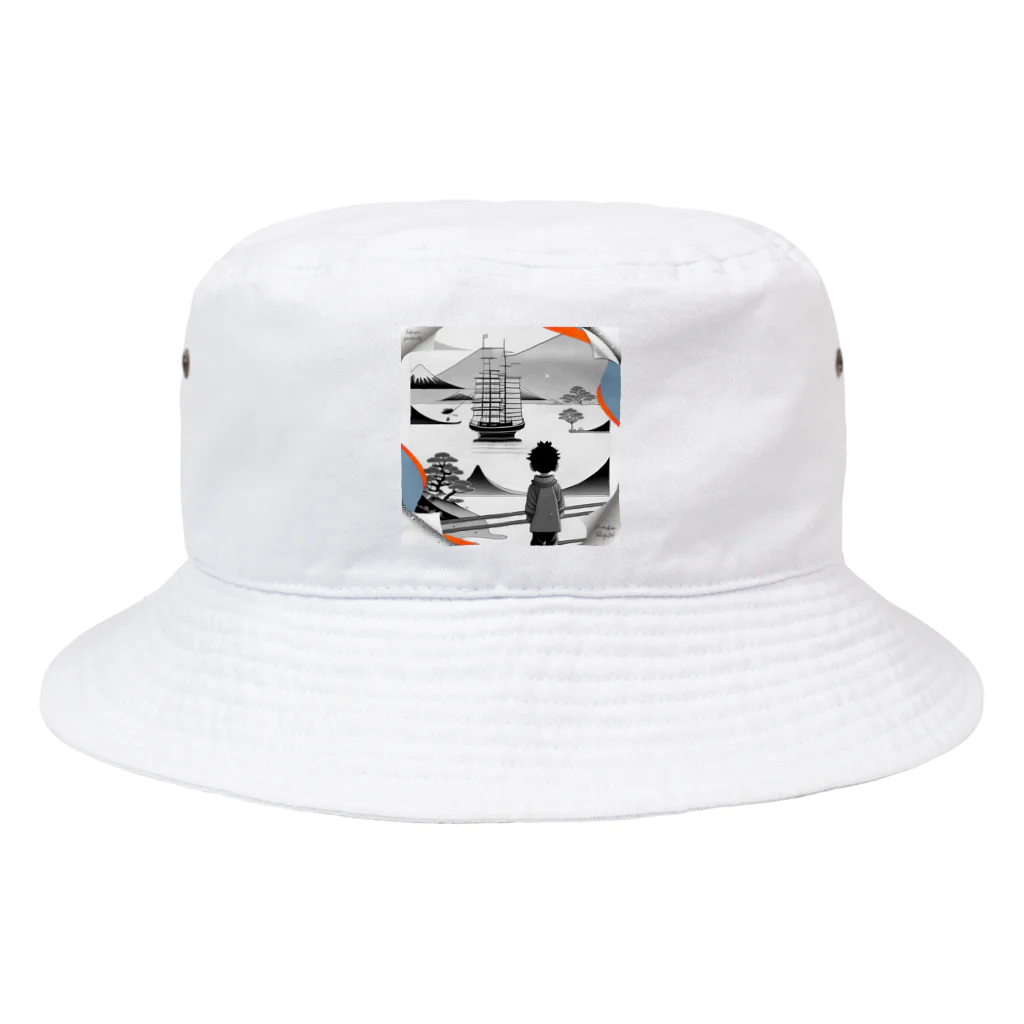 マッケンデジタルワールドの【リトル北斎まっけん坊や】の夢物語今後の予定Tシャツ Bucket Hat