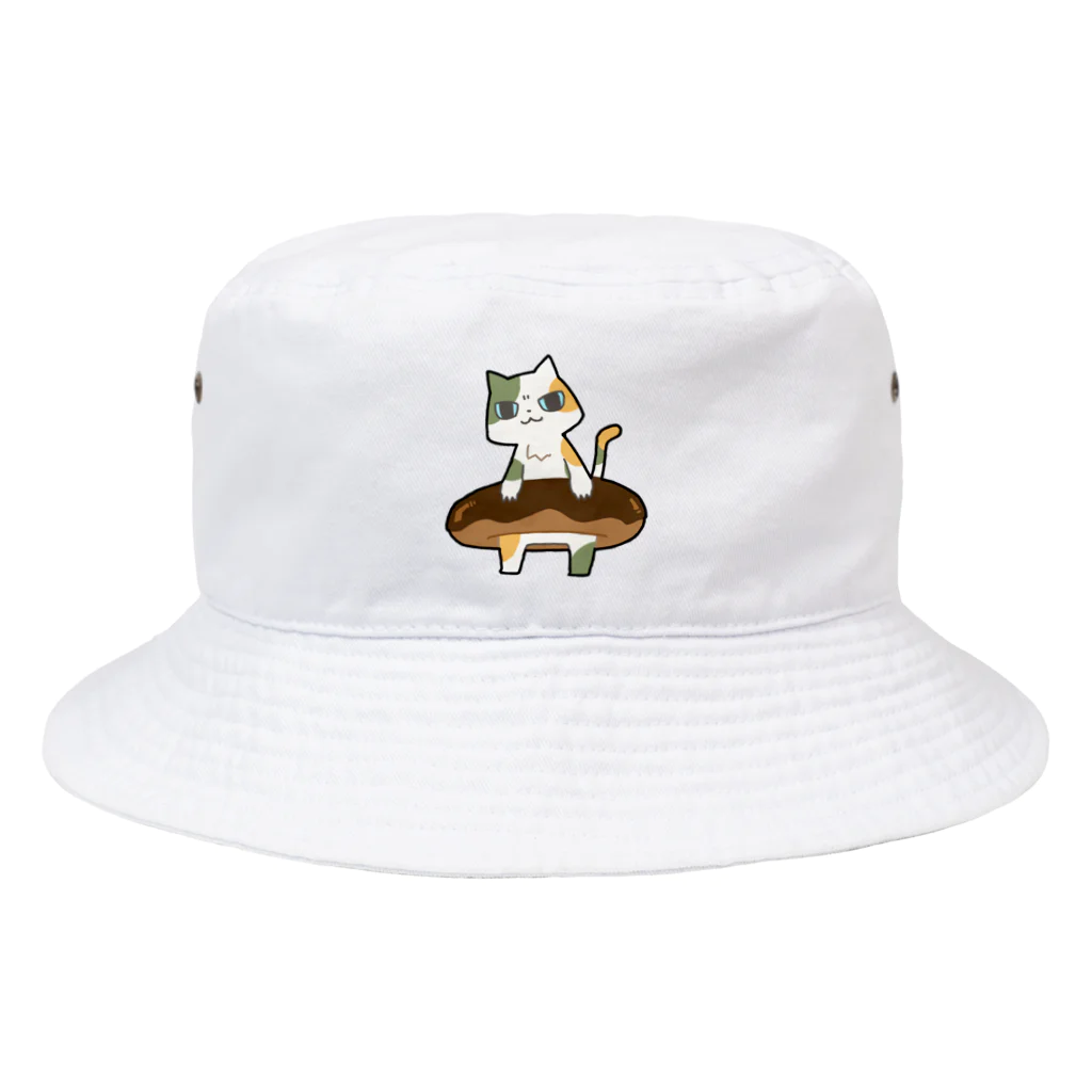 うさやのドーナツをゲットしてご満悦の猫 Bucket Hat