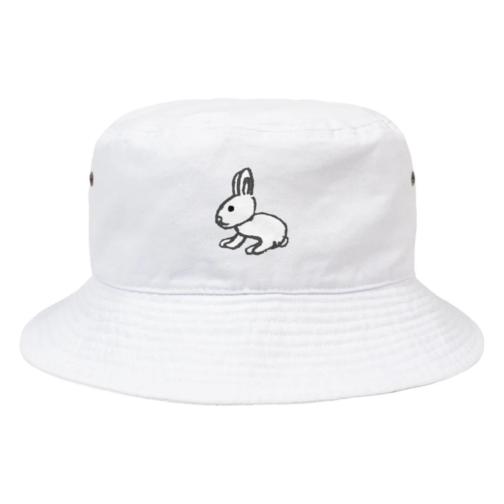 ホワイトラビットの白い兎 Bucket Hat
