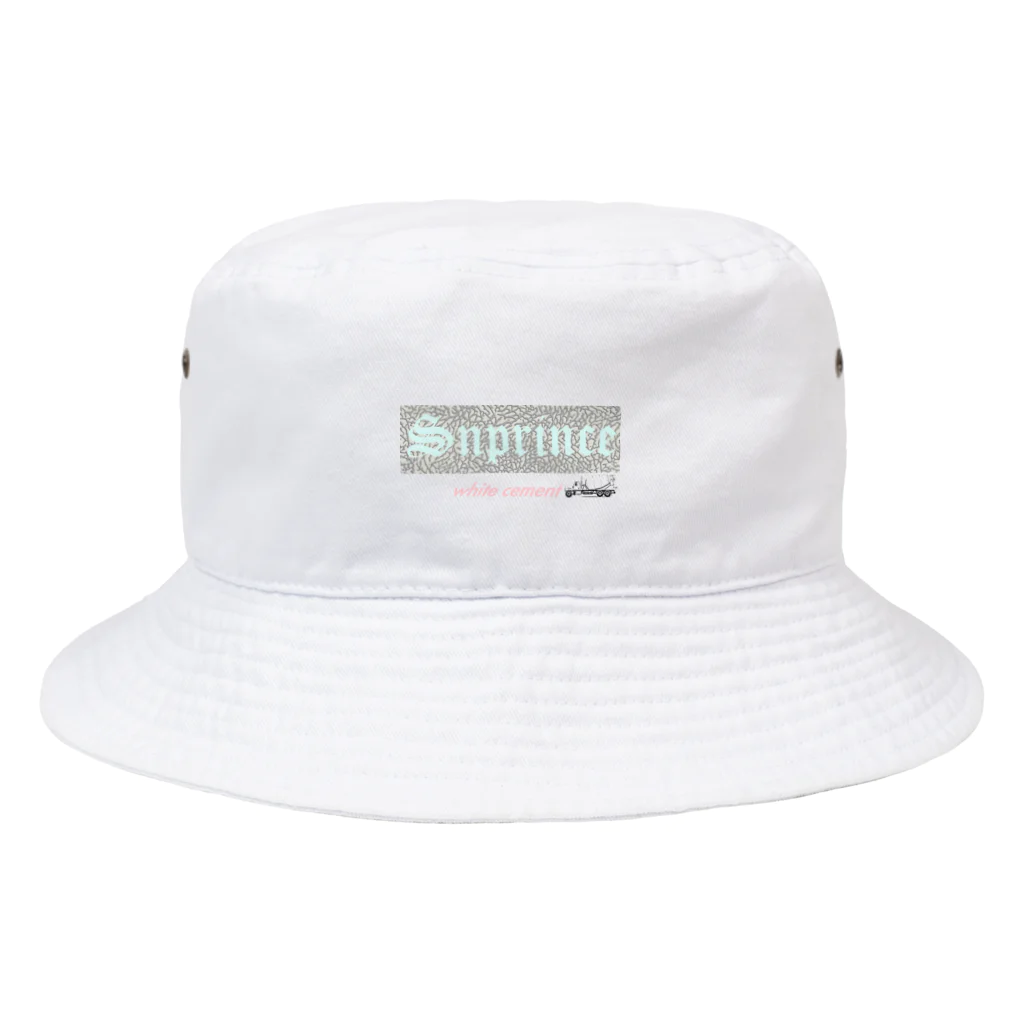 王子のアパレル Snprinceのwhite cement Snprince boxlogo Bucket Hat