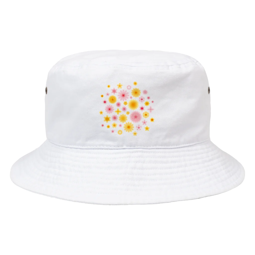 kimchinの華やかな色合いの花柄 Bucket Hat