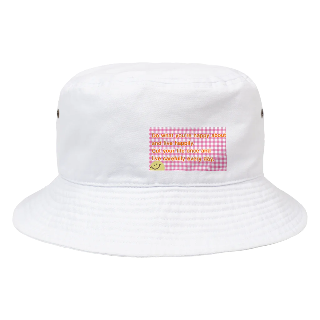 ゆうばあばチャンネルのギンガムチェック Bucket Hat